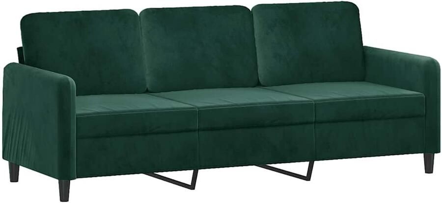 Vida XL Driezitsbank 180 cm fluweel donkergroen SKU: 359454 - Foto 2