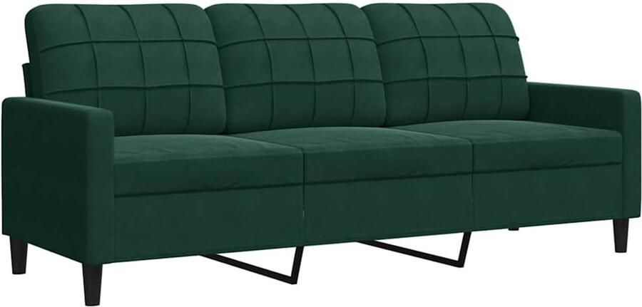 Vida XL vidaXL Driezitsbank 180 cm fluweel donkergroen-VXL-359315 - Foto 5