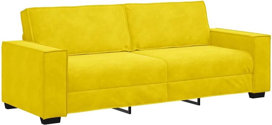 VidaXL Driezitsbank 180 cm fluweel geel