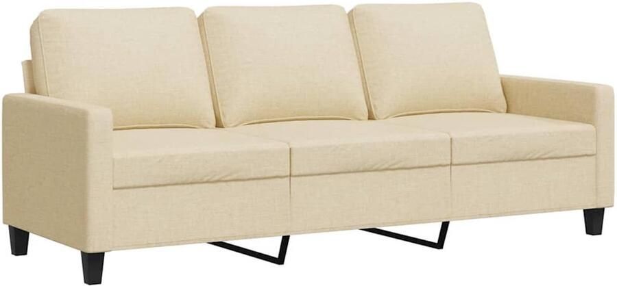 Vida XL vidaXL Driezitsbank 180 cm stof crÃ¨mekleurig-VXL-359101 - Foto 13