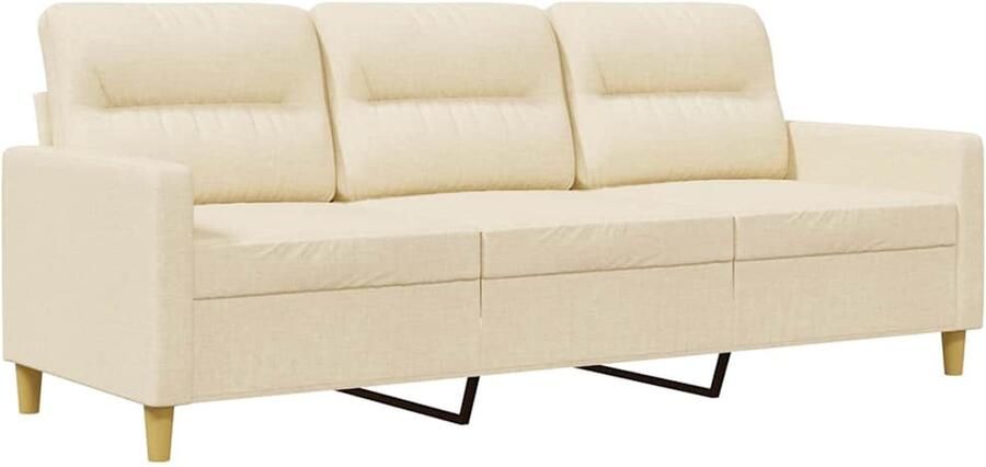 Vida XL vidaXL Driezitsbank 180 cm stof crÃ¨mekleurig-VXL-359101 - Foto 11