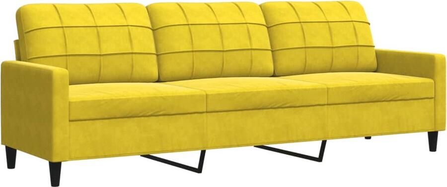 VidaXL Driezitsbank 210 cm fluweel geel