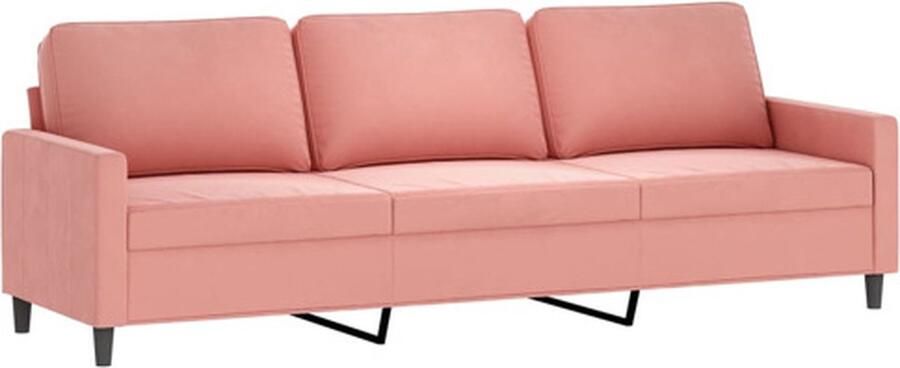 VidaXL -Driezitsbank-210-cm-fluweel-roze - Foto 2