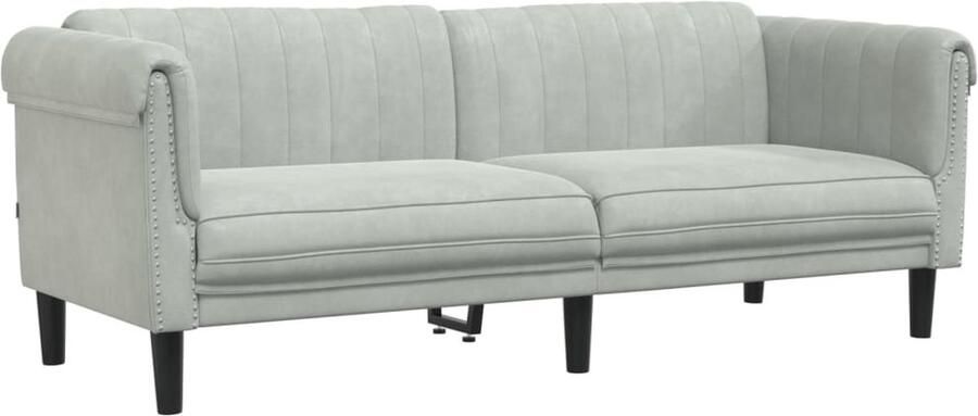 VidaXL -Driezitsbank-fluweel-lichtgrijs - Foto 3