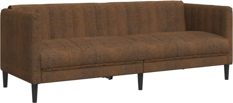 Vida XL Driezitsbank kunstsuede bruin SKU: 245586 - Foto 4