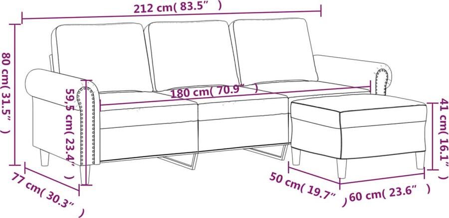 VidaXL -Driezitsbank-met-voetenbank-180-cm-fluweel-donkergrijs