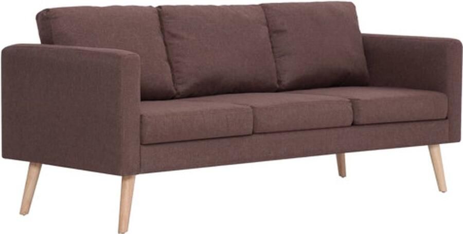 VidaXL Driezitsbank stof bruin - Foto 3