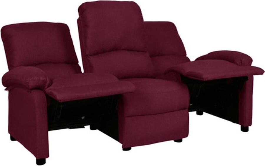 VidaXL Driezitsbank verstelbaar stof paars