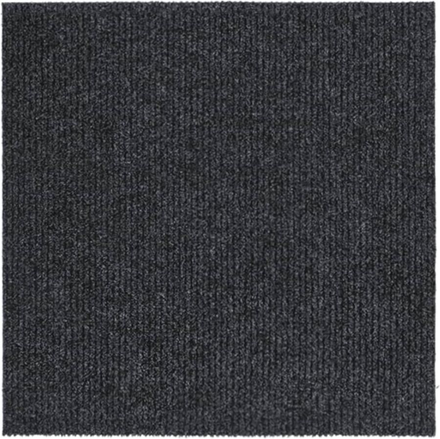 VidaXL Droogloopmat 100x100 cm antraciet Vloermat Droge Loopmat Anthracit Polypropyleen Binnen Deurmat Hal Runner