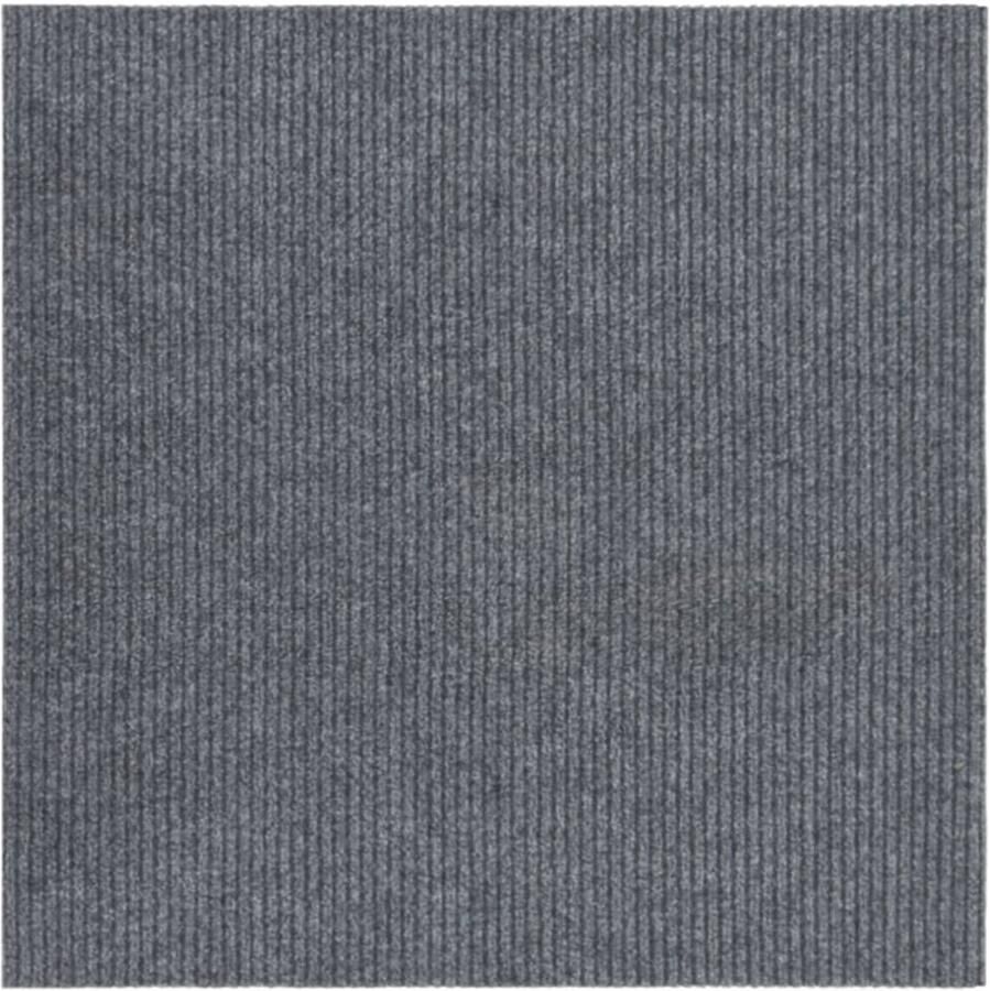 VidaXL Droogloopmat 100x100 cm Grijs Tapijtroeper Droge Loop Mat Deurmat Vloerkleden Interieurdecoratie Modern Design Grijze Kleur Polypropyleen