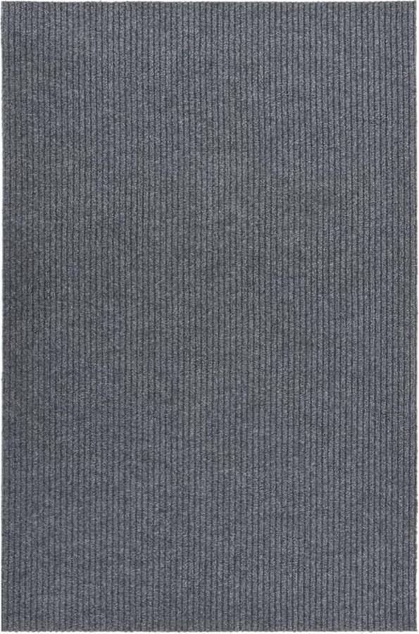 VidaXL Droogloopmat 100x150 cm Grijs Tapijtroeper Modern Tapijt Vloerkleden Interieurdecoratie Hal Runner Deurmat Anti Slip Geluiddempend - Foto 2