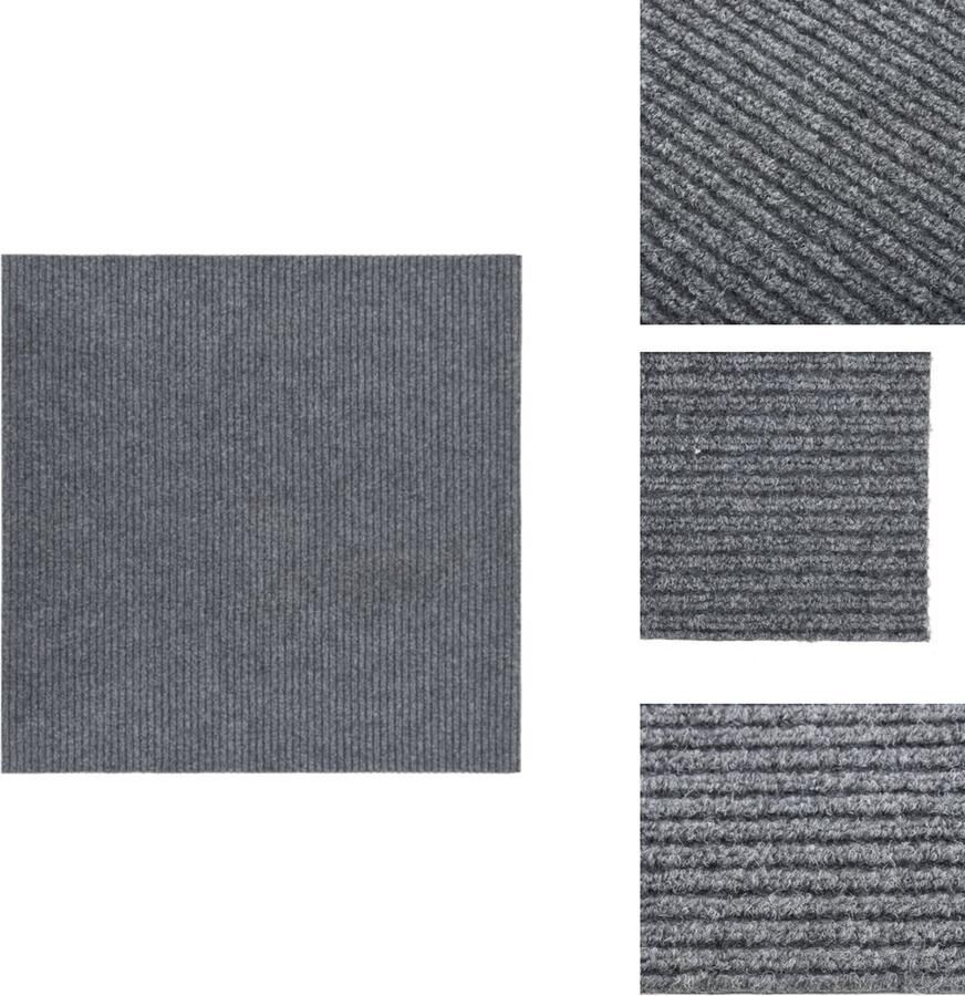 VidaXL Droogloopmat Droogloopmatten Deurmat Binnen Droogloopmat 100x100 cm grijs