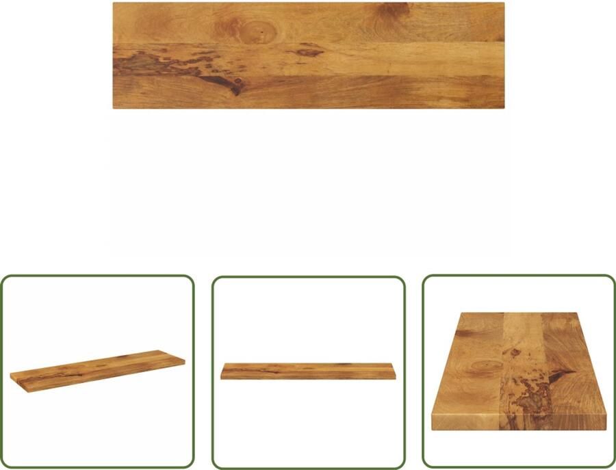 VidaXL Dynamische Sleutel Sleutelset Tafelblad rechthoekig 110x20x2 5 cm massief mangohout Torque Wrench Gereedschap Mechanica