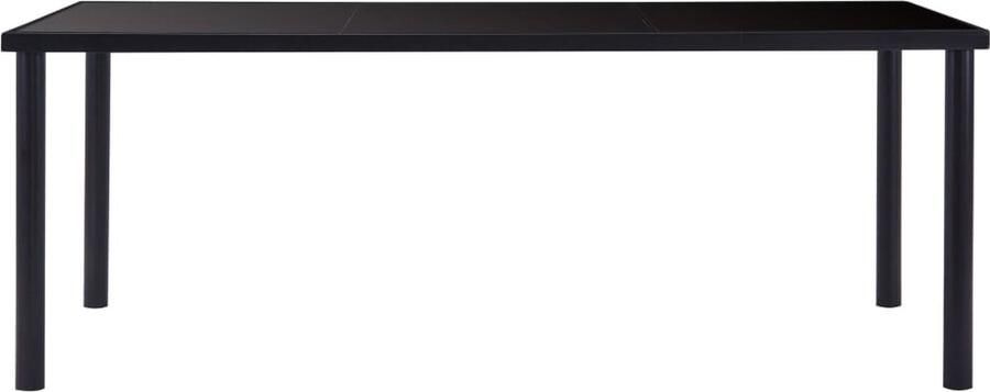 VidaXL 9-delige Eethoek Zwart & Grijs Design Eetkamerset Zwarte Tafel Grijze Stoelen Eettafel Tuinset Salontafel Dining Set Keukenmeubilair Luxe Meubels Modern Design - Foto 2