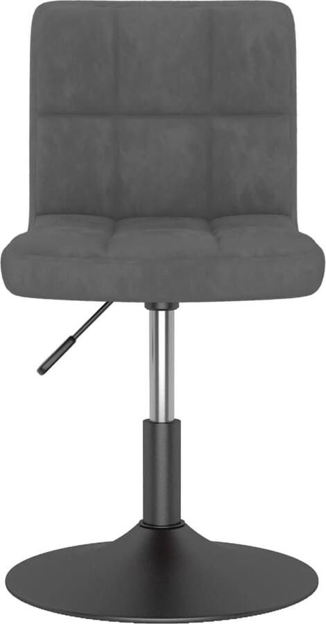 VidaXL Eetkamerstoel Draaibaar Fluweel Donkergrijs Draaibare Eetkamerstoel Fluweel Design Eetkamerstoel Donkere Eetkamerstoel Moderne Eetkamerstoel