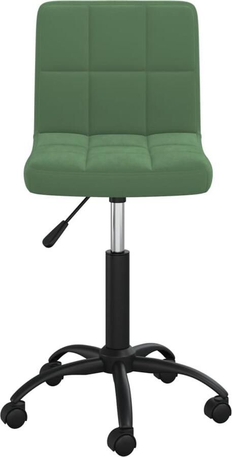 VidaXL Eetkamerstoel Draaibaar Fluweel Donkergroen Eettafelstoel Eetkamerstoel Draaistool Fluweelstoel Groene Stoel Comfortabele Stoel Ergonomische Stoel Modern Design Dining Chair Velvet Chair Adjustable Height Chair