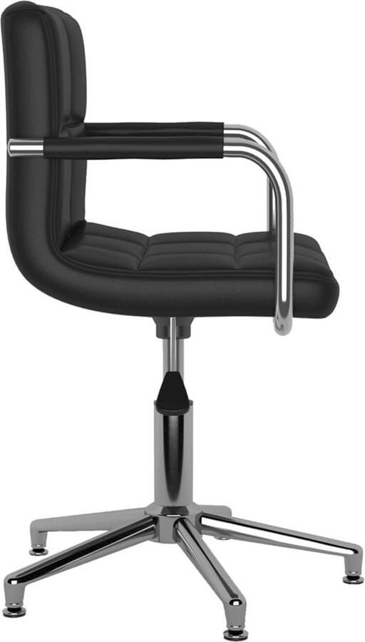 VidaXL Eetkamerstoel draaibaar kunstleer zwart Eetkamerstoel Eetkamerstoelen Keukenstoelen Keukenstoel