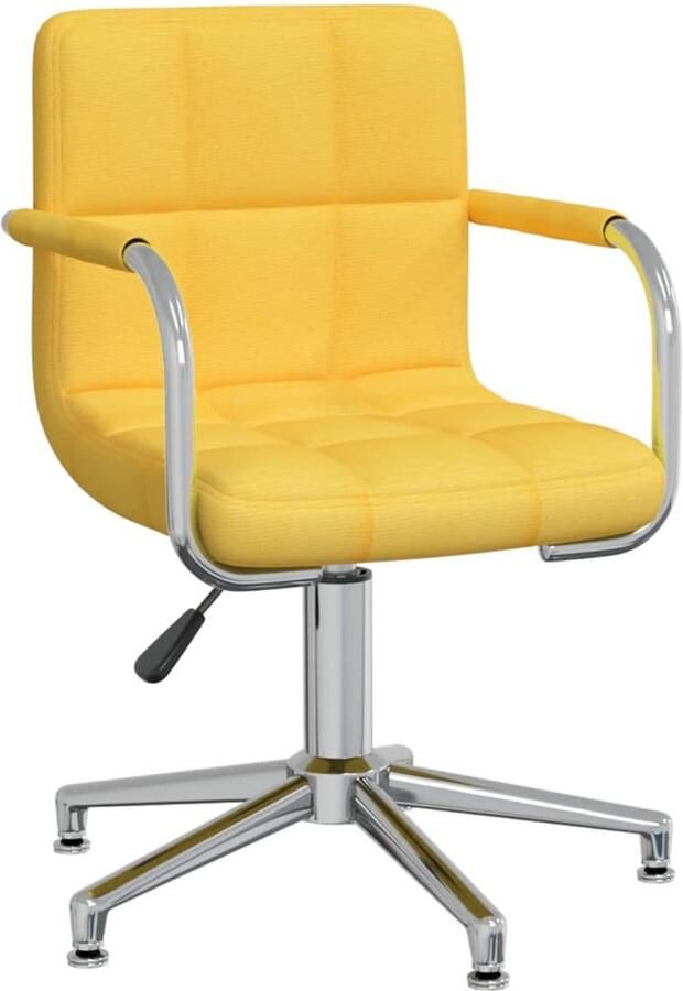 The Living Store Eetkamerstoel draaibaar stof mosterdgeel Draaibare Eetkamerstoel Eettafelstoel Designstoel Modern Meubilair Mustard Yellow Chair - Foto 2