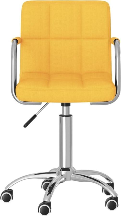 VidaXL Eetkamerstoel Draaibaar Mosterdgeel Eettafelstoel Draaiend Stoel Eetkamerstoel Mosterdgeel Stoel Velours Stoel - Foto 2