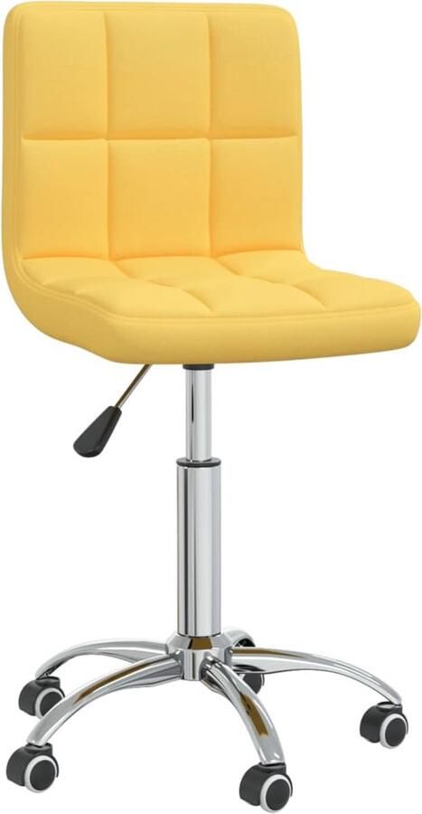 VidaXL Eetkamerstoel Draaibaar Mosterdgeel Stof Eetkamerstoel Draaibare Stoel Mosterdgeel Velours Kunststof Poten Modern Comfortabel Gasveren Hoogtestelbaar 360 Graden Draaibaar Salontafel Dining Chair Keukenstoel - Foto 2