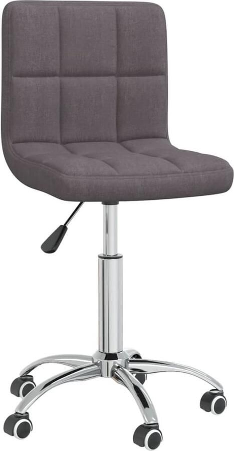 VidaXL Eetkamerstoel draaibaar stof taupe - Foto 3