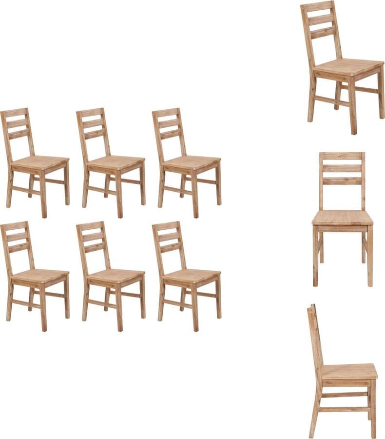 VidaXL Eetkamerstoel Eetkamerstoelen Diner Stoel Diner Stoelen Eetkamerstoelen 6 st massief acaciahout