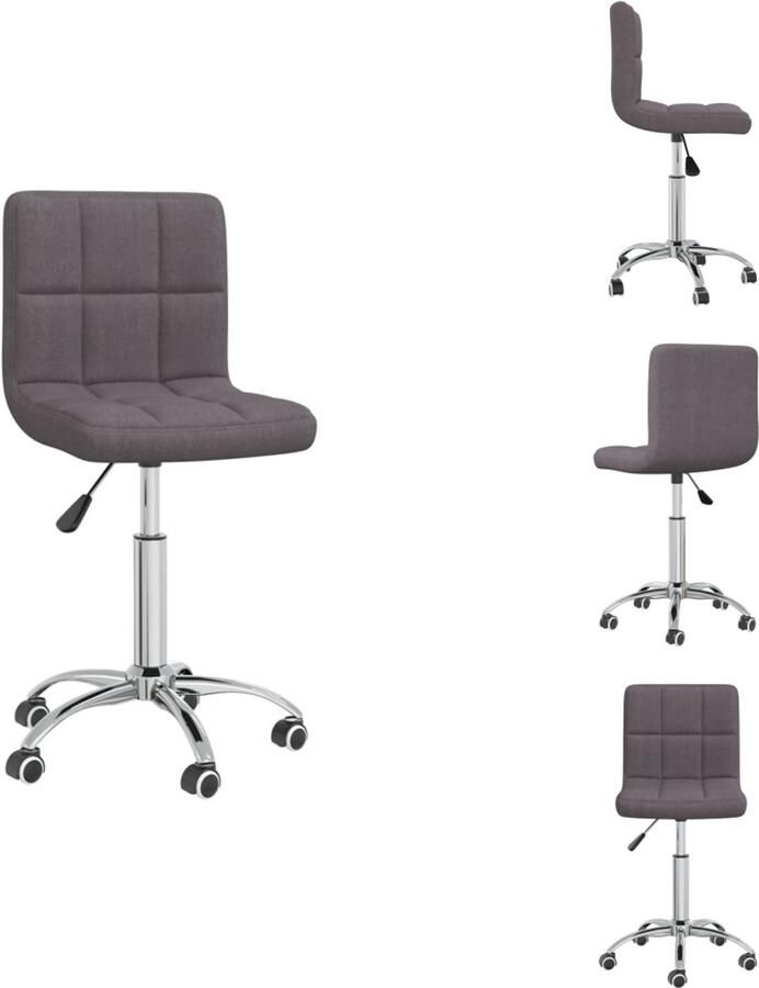 VidaXL Eetkamerstoel Eetkamerstoelen Dinerstoel Dinerstoelen Eetkamerstoel draaibaar stof taupe