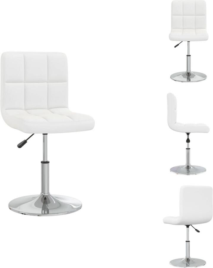 VidaXL Eetkamerstoel Eetkamerstoelen Dinerstoel Dinerstoelen Eetkamerstoel kunstleer wit