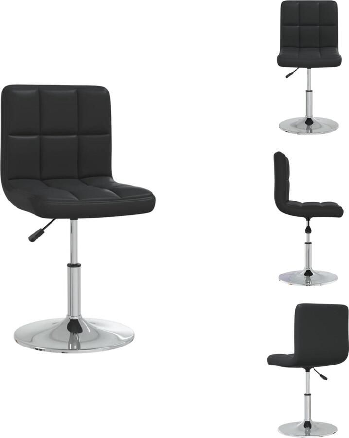 VidaXL Eetkamerstoel Eetkamerstoelen Dinerstoel Dinerstoelen Eetkamerstoel kunstleer zwart