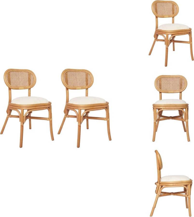 VidaXL Eetkamerstoel Eetkamerstoelen Dinerstoel Dinerstoelen Eetkamerstoelen 2 st linnen