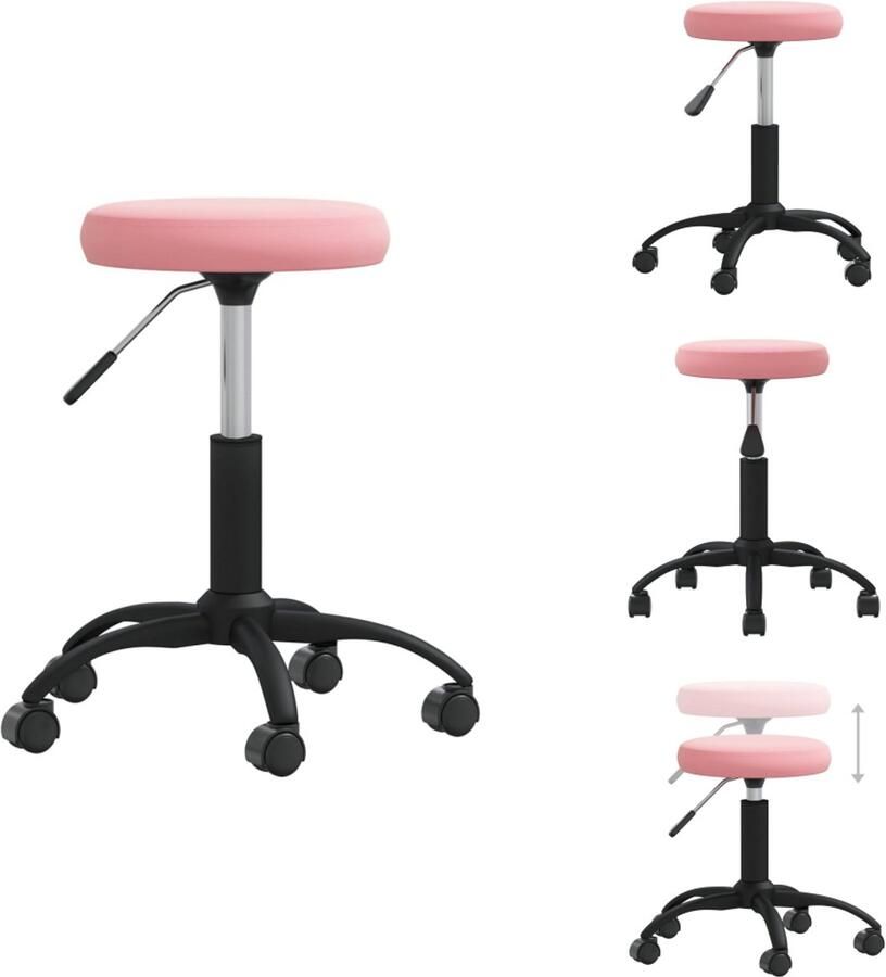 VidaXL Eetkamerstoel Eetkamerstoelen Keukenstoelen Keukenstoel Eetkamerstoel fluweel roze