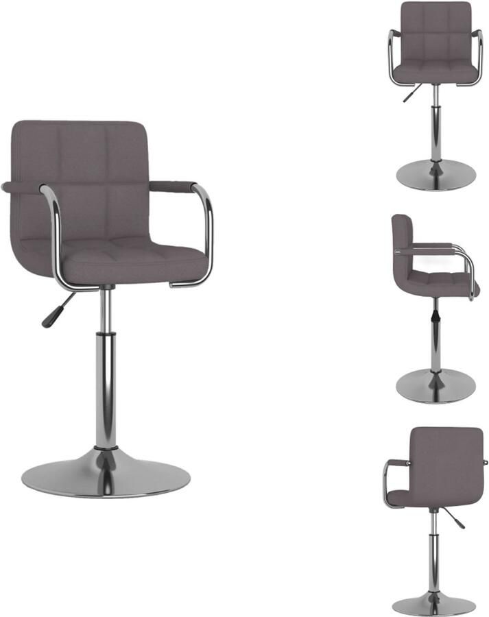 VidaXL Eetkamerstoel Eetkamerstoelen Keukenstoelen Keukenstoel Eetkamerstoel stof taupe