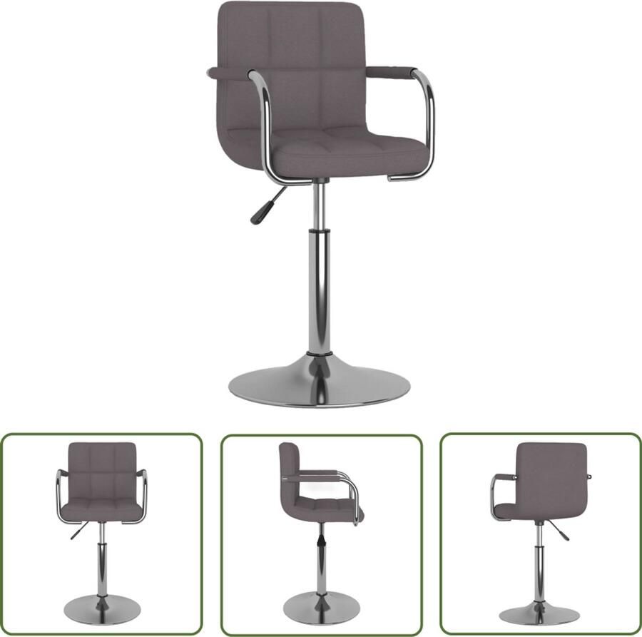 VidaXL Eetkamerstoel stof taupe