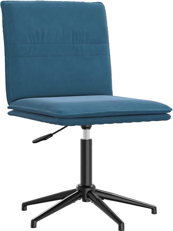 VidaXL Eetkamerstoel fluweel blauw