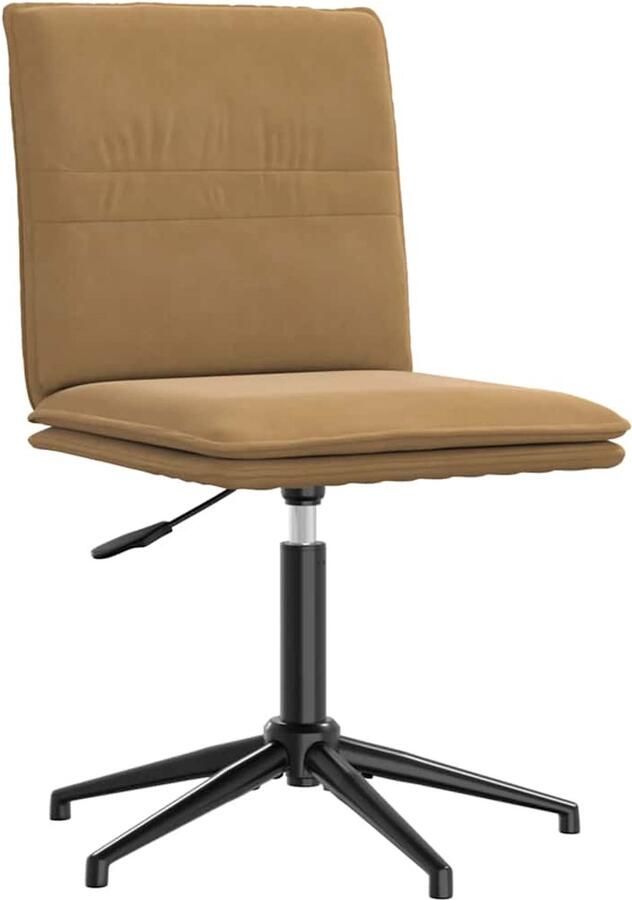 VidaXL -Eetkamerstoel-fluweel-bruin - Foto 2