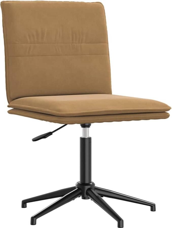 VidaXL Eetkamerstoel fluweel bruin