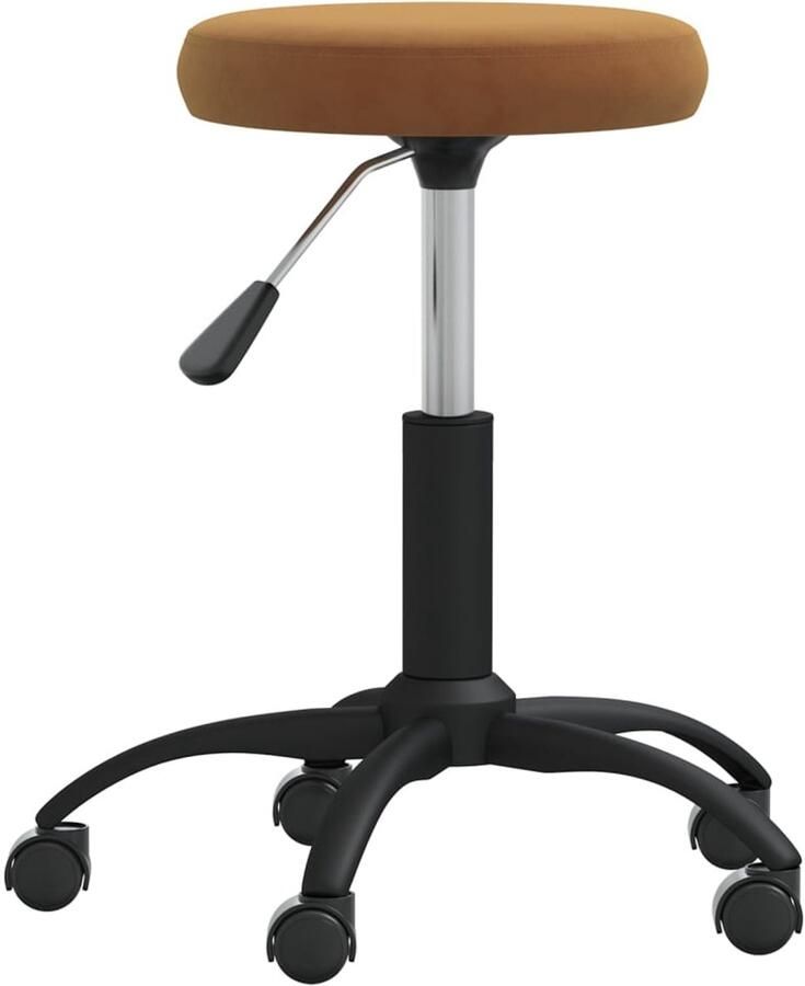 VidaXL Eetkamerstoel Fluweel Bruin Stijlvol Comfort Eettafelstoel Keukenstoel Eetkamerstoel Fluweel Stoel Velours Stoel