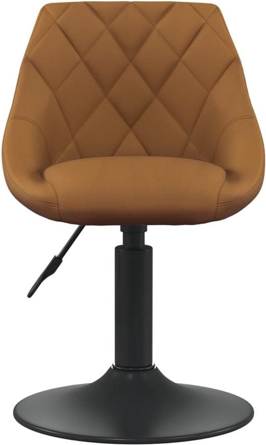 VidaXL Eetkamerstoel Fluweel Bruin Verstelbaar Draaibare Eetkamerstoel Fluweel Design Eetkamerstoel Verstelbare Eetkamerstoel Ergonomische Eetkamerstoel