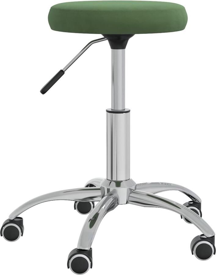 VidaXL Kantoorstoel draaibaar fluweel donkergroen