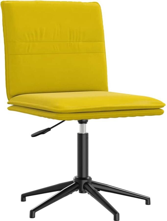 VidaXL Eetkamerstoel fluweel geel