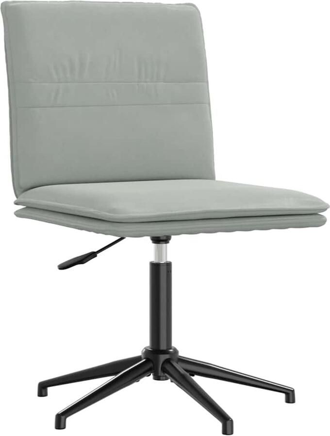 VidaXL Eetkamerstoel fluweel lichtgrijs