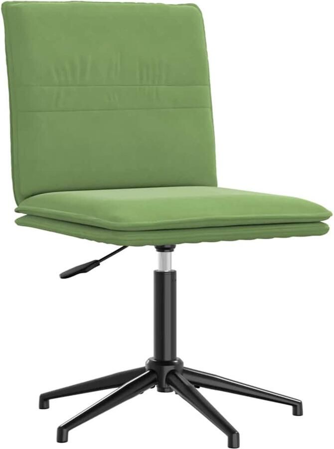 VidaXL Eetkamerstoel fluweel lichtgroen