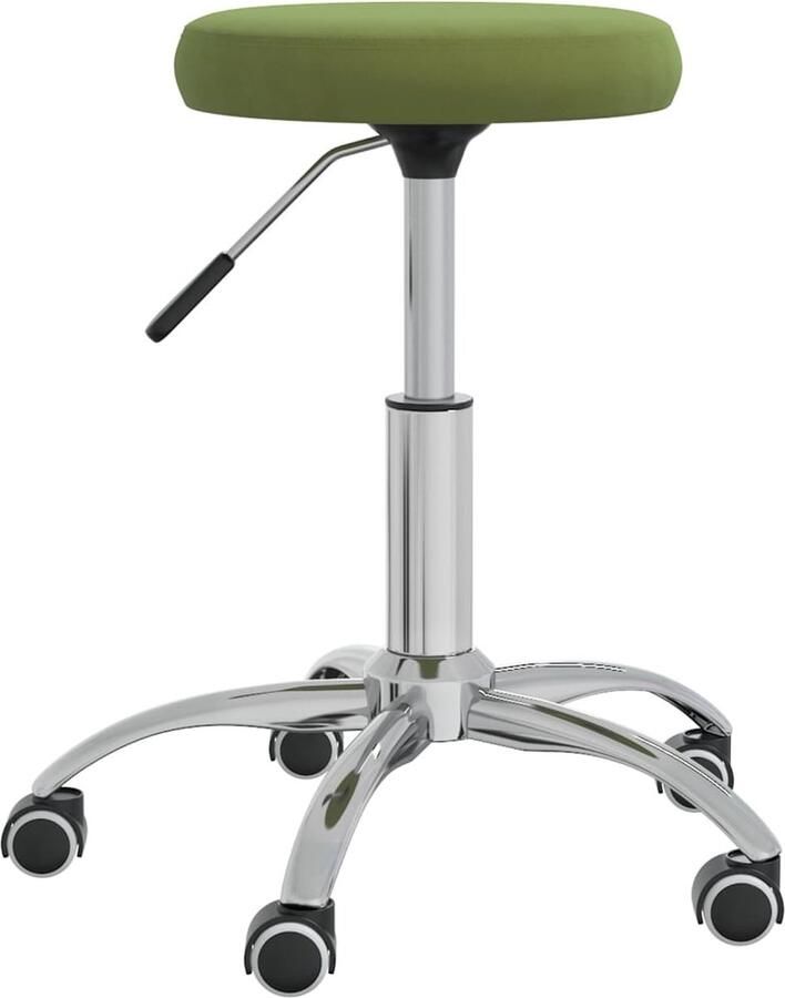 VidaXL -Eetkamerstoel-fluweel-lichtgroen