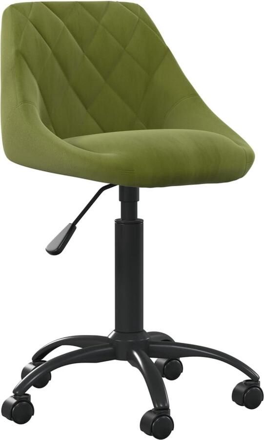VidaXL Eetkamerstoel Fluweel Lichtgroen Verstelbaar Eettafelstoel Eetkamerstoel Fluweel Stoel Adjustable Chair Ergonomische Stoel