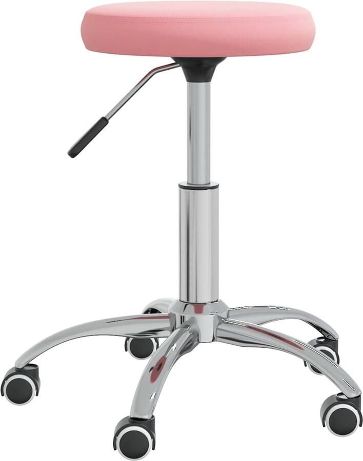 VidaXL Bureaustoel Fluweel Roze 360 Graden Draaibaar Bureaustoel Kantoorstoelen Rozestoel Velvet Stoel Ergonomische Stoel - Foto 2