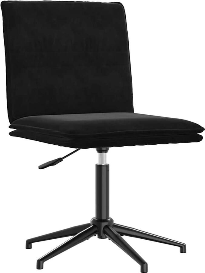 VidaXL Eetkamerstoel fluweel zwart