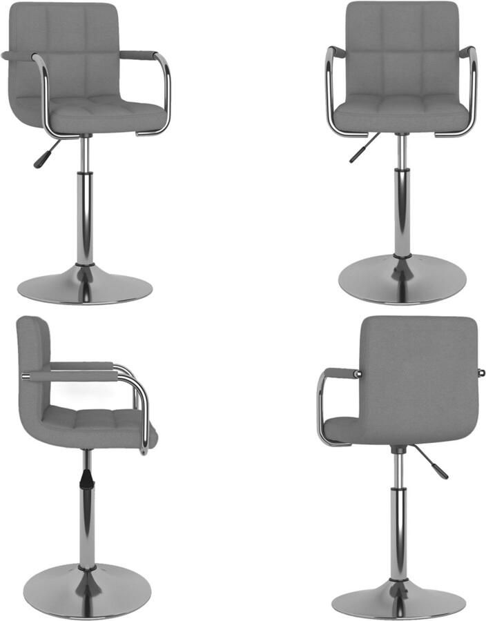 VidaXL Eetkamerstoel stof lichtgrijs Eetkamerstoel Eetkamerstoelen Keukenstoelen Keukenstoel