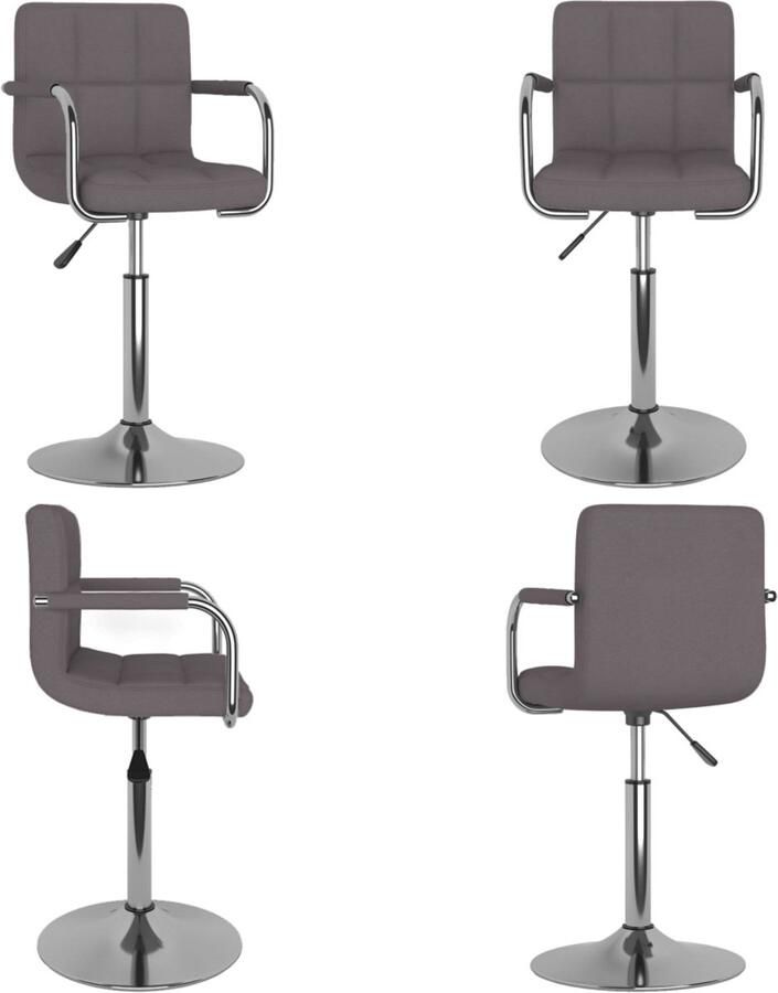 VidaXL Eetkamerstoel stof taupe Eetkamerstoel Eetkamerstoelen Keukenstoelen Keukenstoel