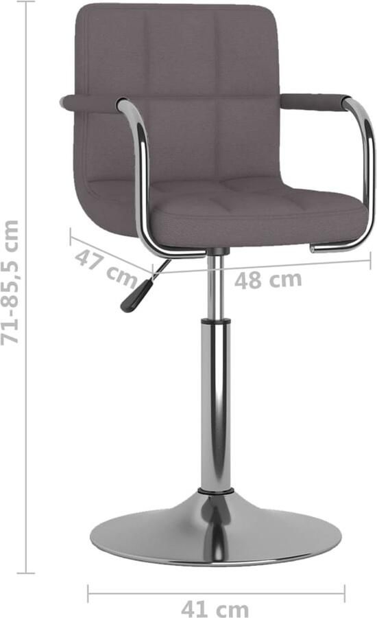 VidaXL Eetkamerstoel stof taupe - Foto 2