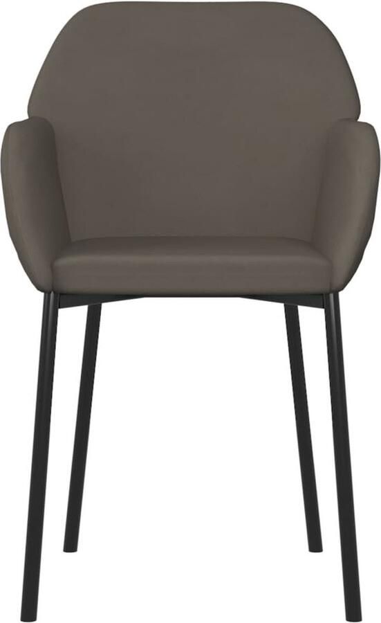 VidaXL -Eetkamerstoelen-2-st-fluweel-donkergrijs - Foto 2